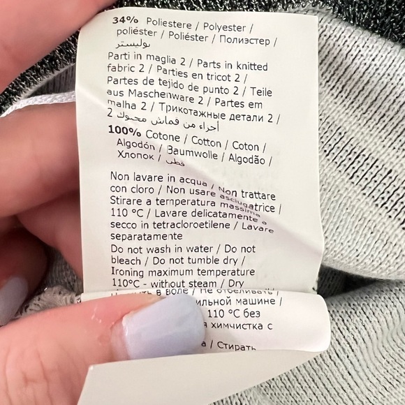 Cedric Charlier Striped Lurex Sweater Small - Picture 9 of 9